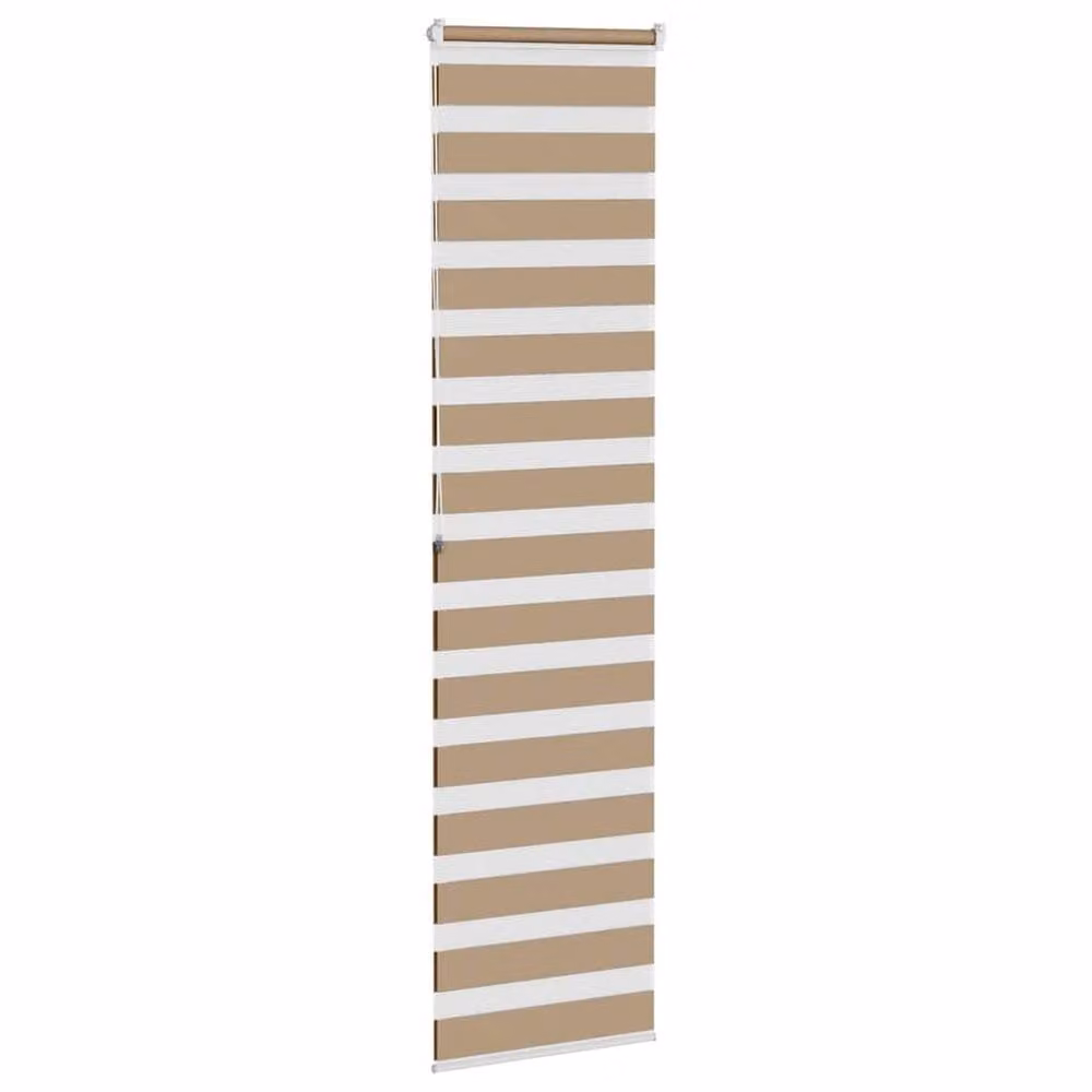Berkfield Home Elegant Zebra Blind in Sand and Brown, W: 60 cm, H: 200 cm – 2
