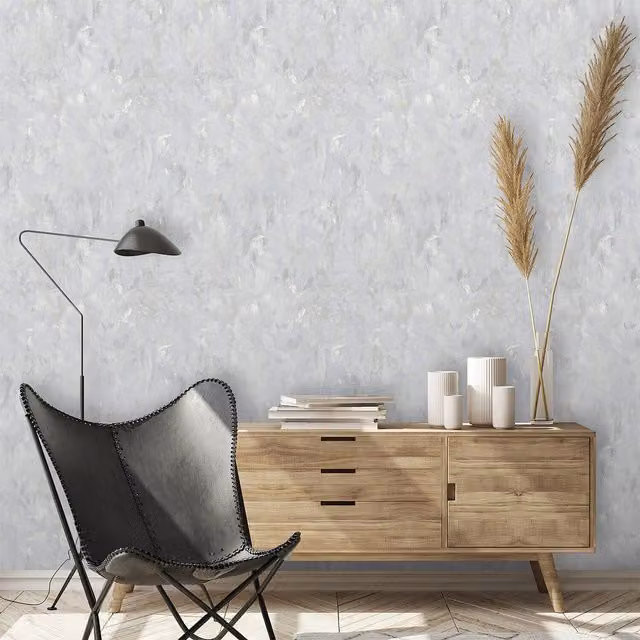 Grandeco Camilla Plain Vintage Wallpaper in Grey