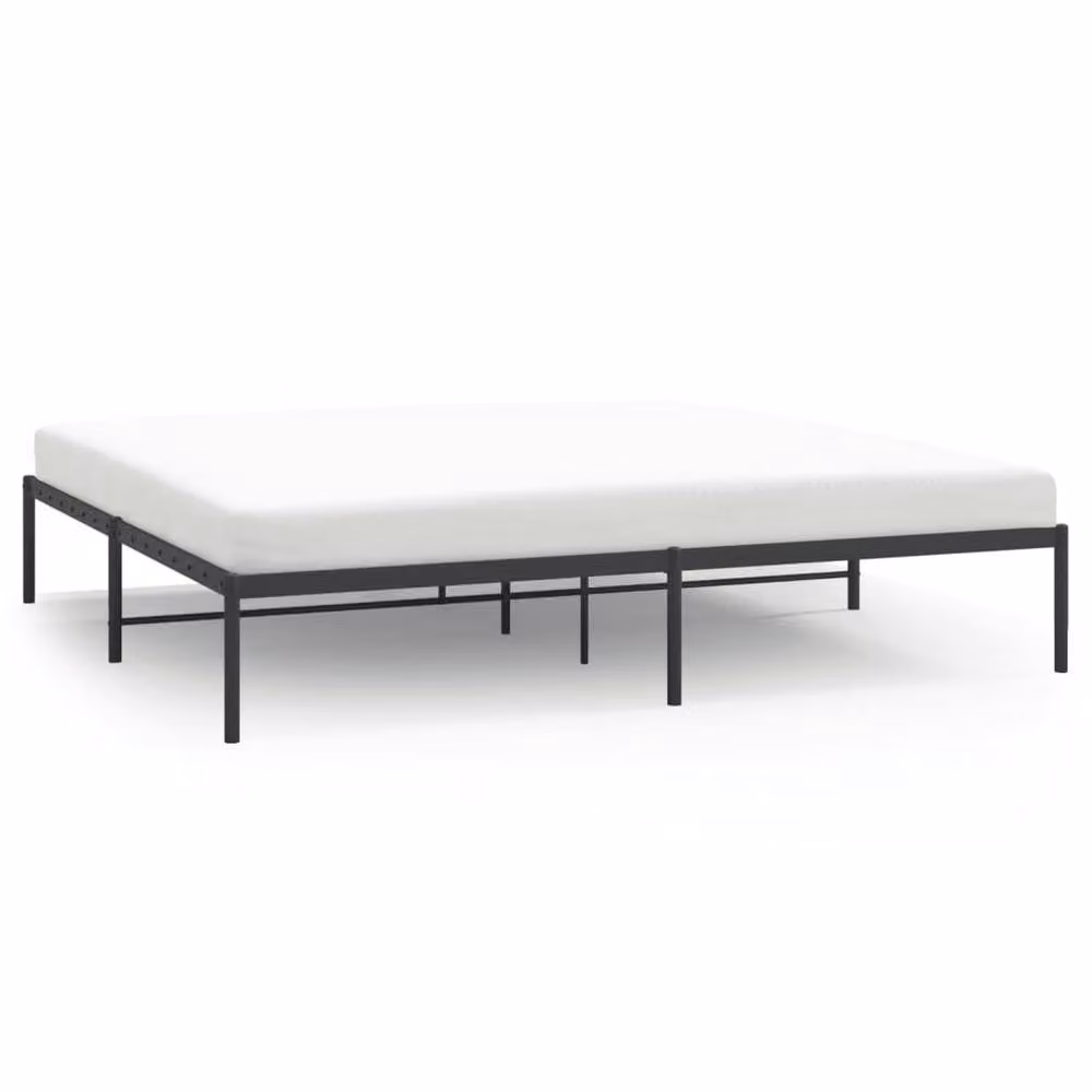 Berkfield Home Metal Bed Frame in Black, W/D/H: 180 x 200 cm – 2