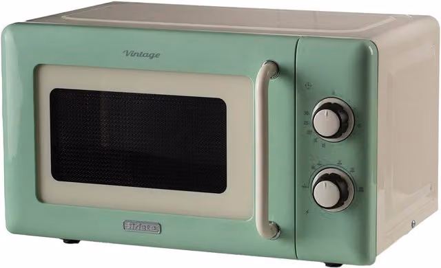 Ariete Vintage Style Solo Microwave, 800W, 20L, Green and Cream, W: 45 cm, D: 35 cm, H: 26 cm