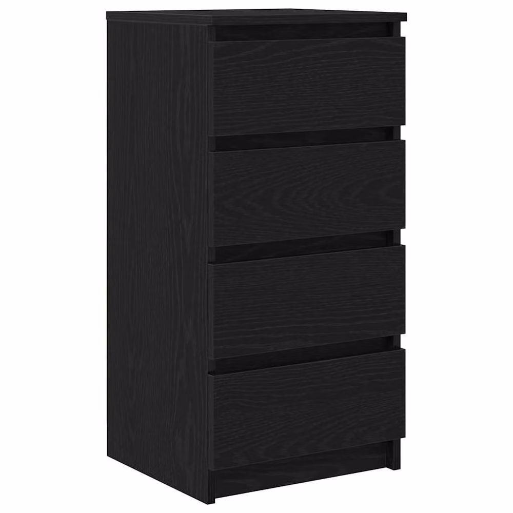 Berkfield Home Black Oak Sideboard, W/D/H: 37.5 x 35 x 76 cm – 2