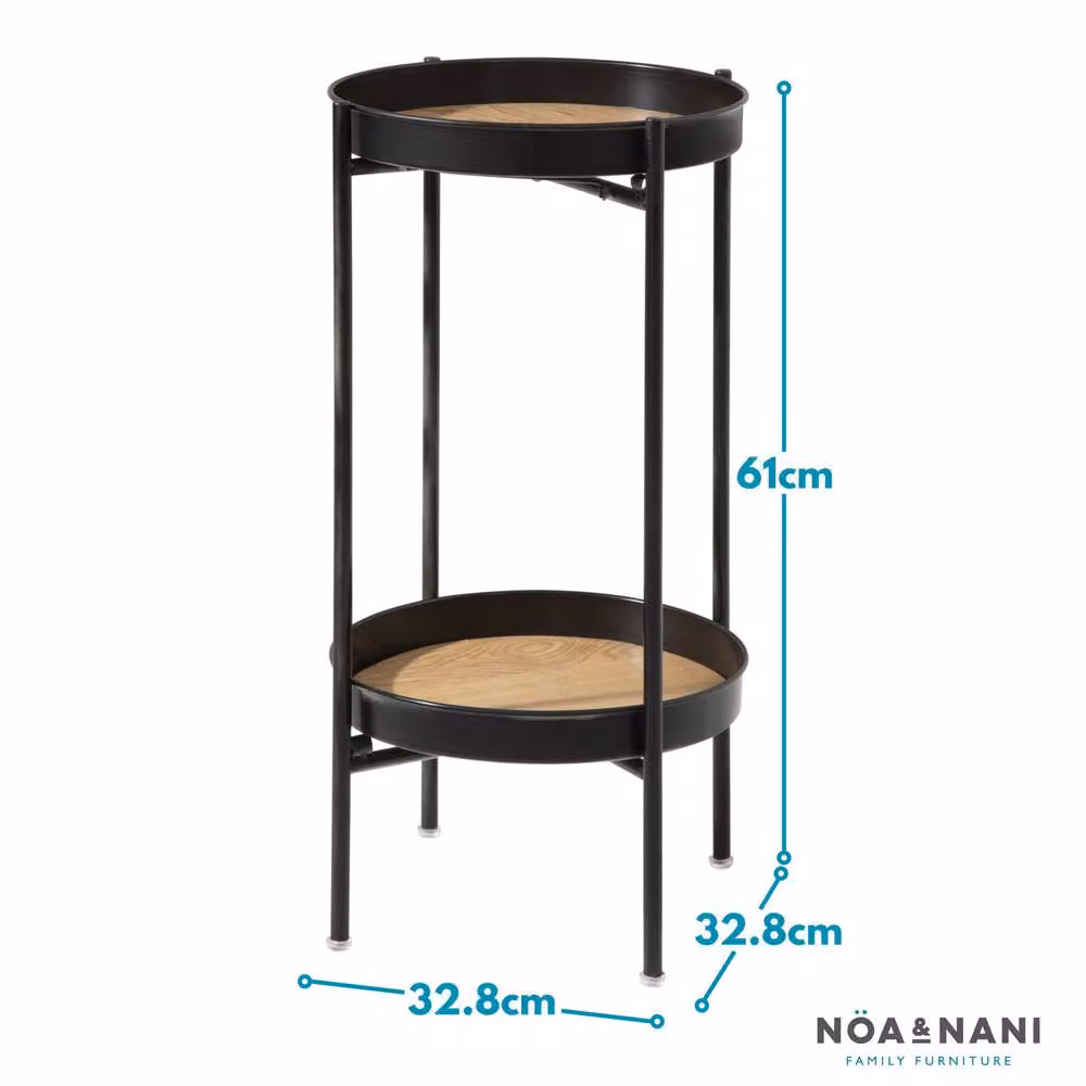 Nöa and Nani Solna Black Garden Patio Occasional Side Table – 2