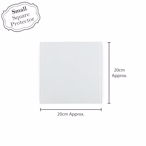 Purely Home Square Glass Hot Pot Stand Trivet, White, W/D: 20 x 20 cm – 2