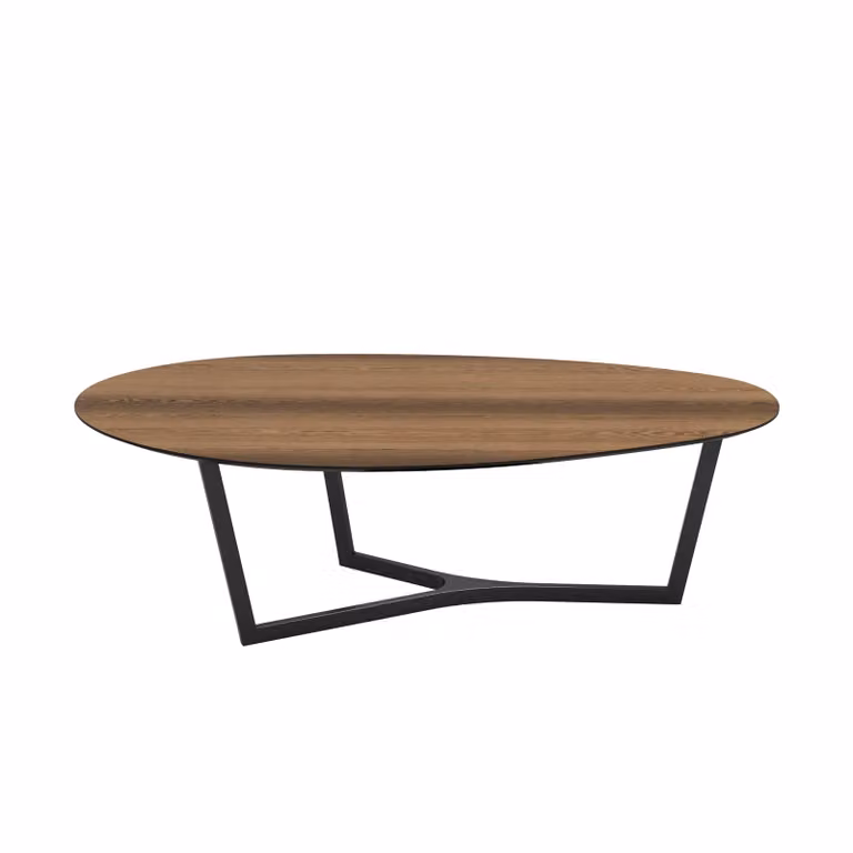 Dome Deco KAPPA Round Modern Wood Dining Table in Brown