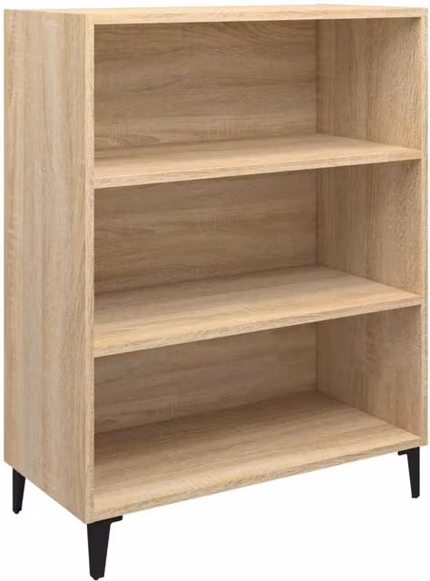 Berkfield Home Sonoma Oak Sideboard in Beige, W/D/H: 69.5 x 32.5 x 90 cm