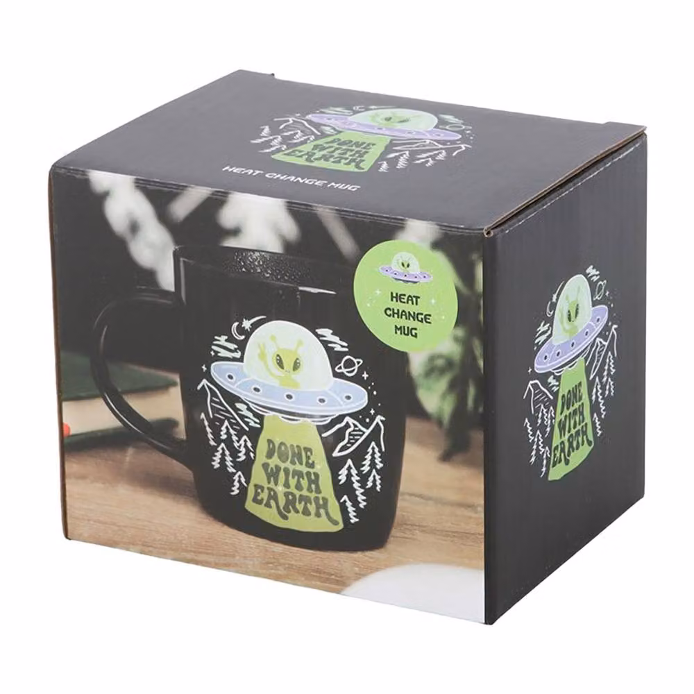 Something Different UFO Heat Changing Ceramic Mug, Black, 350ml – 4