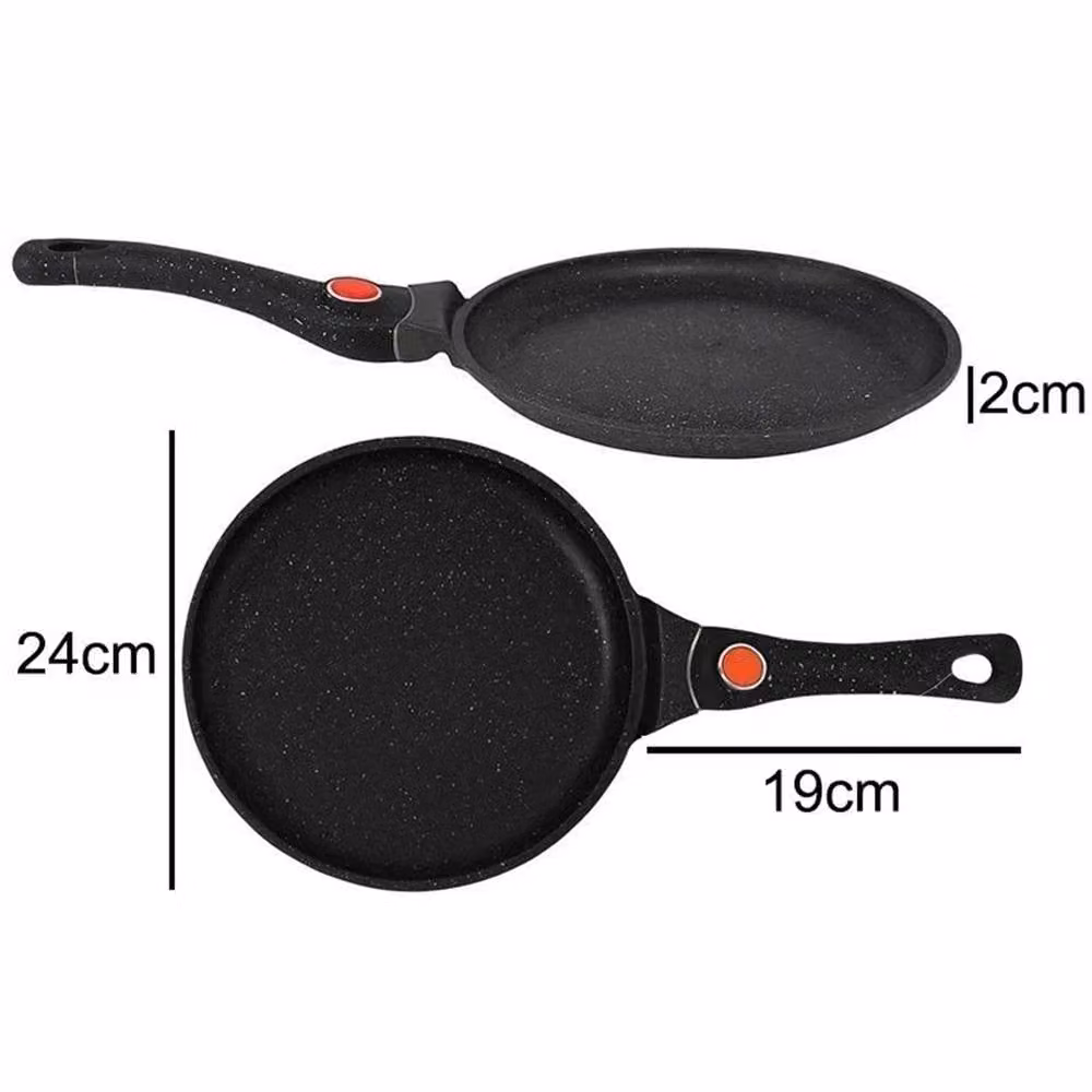 Nordara UCCLIFE Non-Stick Induction Crepe Pan in Black with Removable Handle – 2