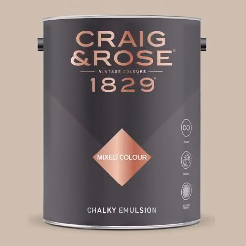 Craig & Rose 1829 Chalky Emulsion Matt Paint in Pale Cashmere, 5 l