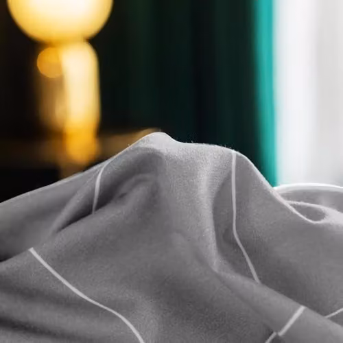 Lazzaro Grey Checked Single Duvet Cover and Pillowcase Set in Reversible Microfibre, W: 135 cm x L: 200 cm – 6