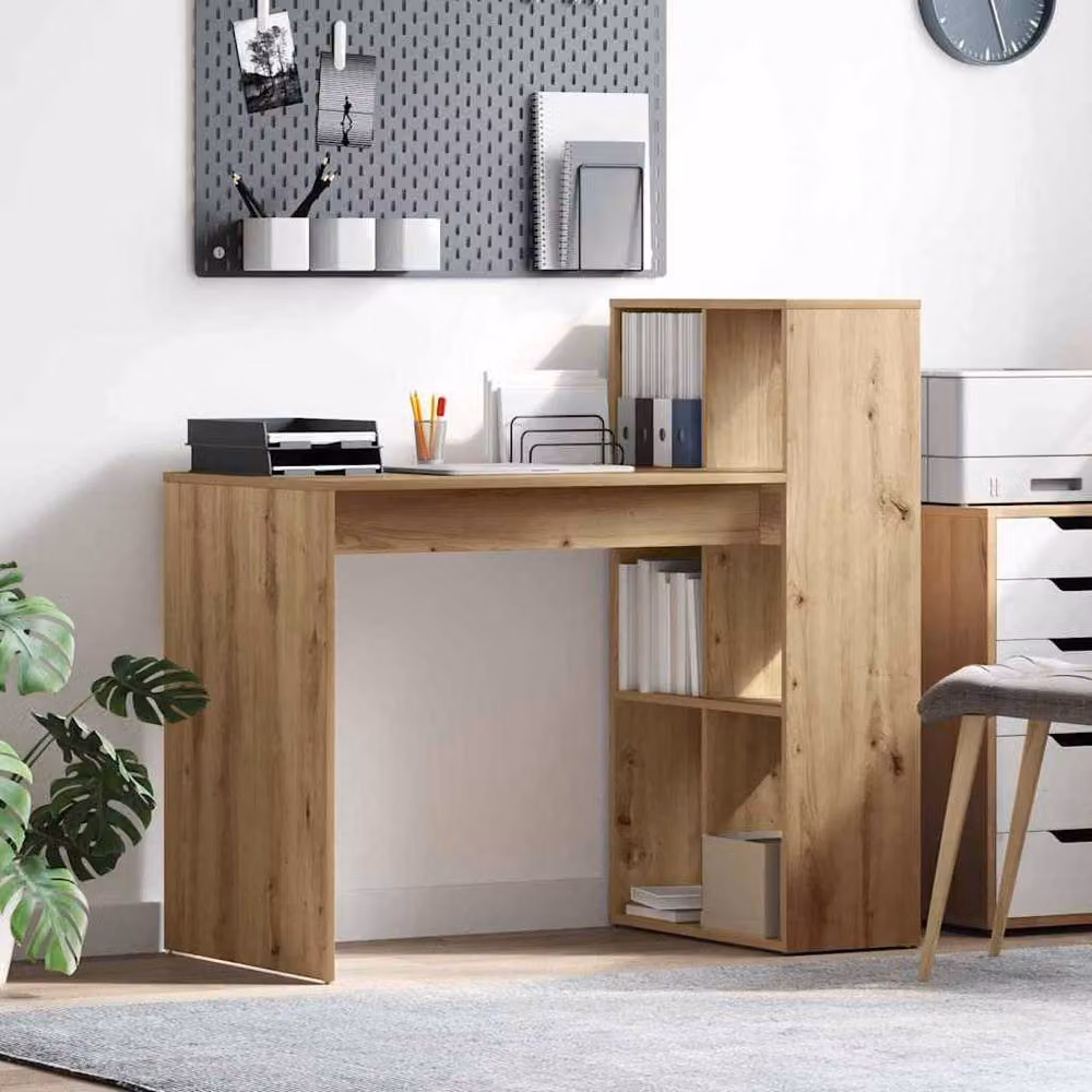 Berkfield Home Artisan Oak Writing Desk in Brown – 2