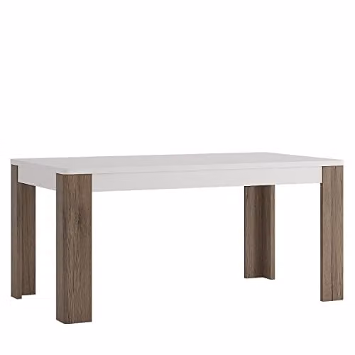 Furniture To Go Toronto Modern Rectangular Dining Table in Oak and White, W: 160 cm, D: 90 cm, H: 75.5 cm – 1