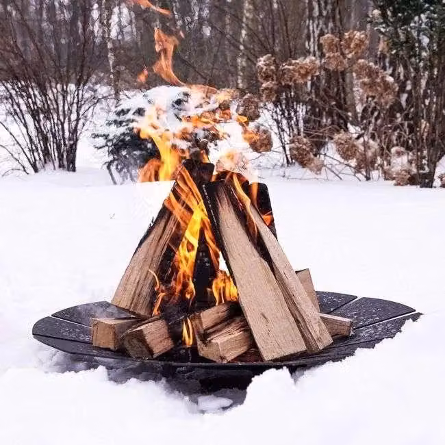 Primrose Chic Steel Sunny Fire Bowl in Black, Diameter: 68.4 cm, Height: 11.3 cm – 4