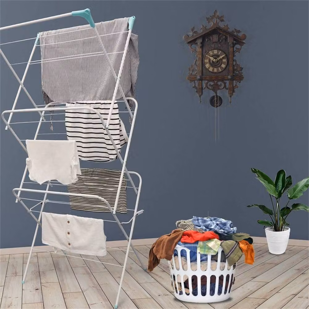Nordara 3 Tier Extendable Laundry Airer Drying Rack in Silver – 2