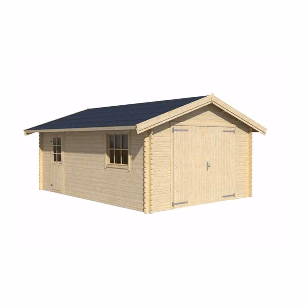 Lasita Maja Ltd Yarik 540 Log Cabin Garden Room and Home Office in Beige, W: 583 cm, D: 473.7 cm, H: 273.6 cm – 2