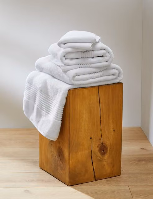M&S Plush Egyptian Cotton Towel in White