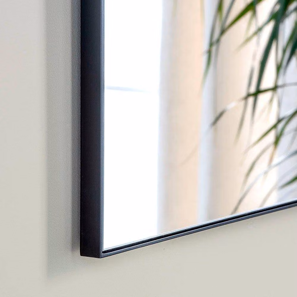 Yearn Mirrors Minimal Black Rectangular Mantle Mirror W: 110 cm, H: 80 cm – 2