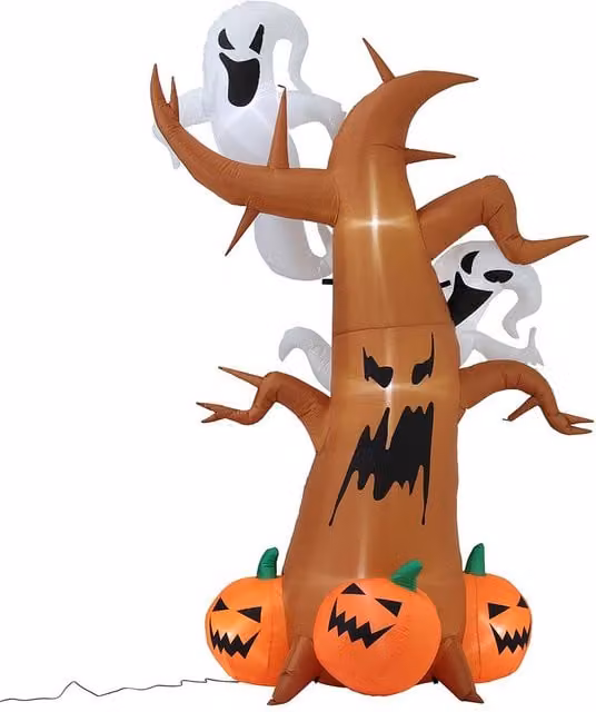 Living and Home Halloween Inflatable Ghost Pumpkin Blow Up Yard Decoration, Brown