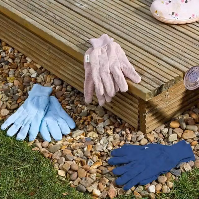 Marco Paul Women's Multicolour PVC Gardening Gloves, Pack of 3, Medium – 1