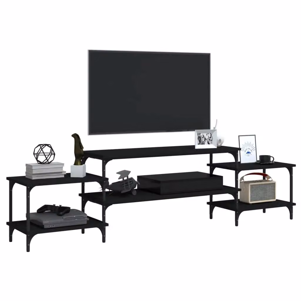 Berkfield Home Modern Black Matt TV Cabinet W/D/H: 197 x 35 x 52 cm – 3