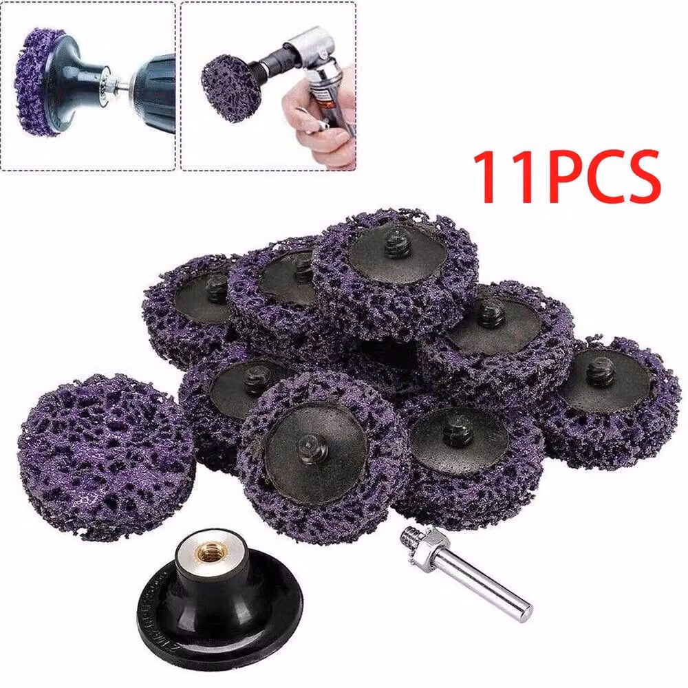 SPETLEK 11-Piece Purple Poly Strip Disc Wheel Set for Paint and Rust Removal on Metal – 5