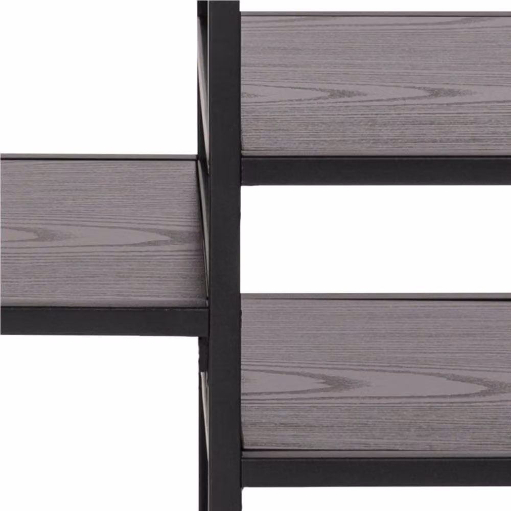Wyld Haus El Paso Black Metal Open TV Unit with 3 Shelves, W/D/H: 108 x 46 x 33 cm – 7