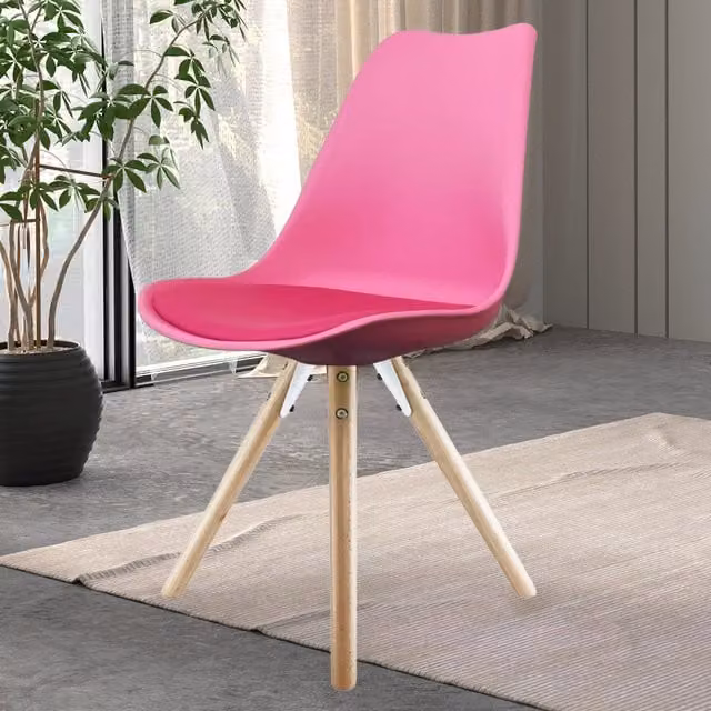 Fusion Living Modern Pink Dining Chair