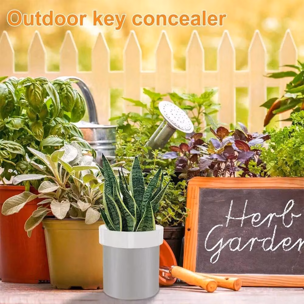 NESTLUNE Grey Diversion Flower Pot Security Safe with Keys – 3