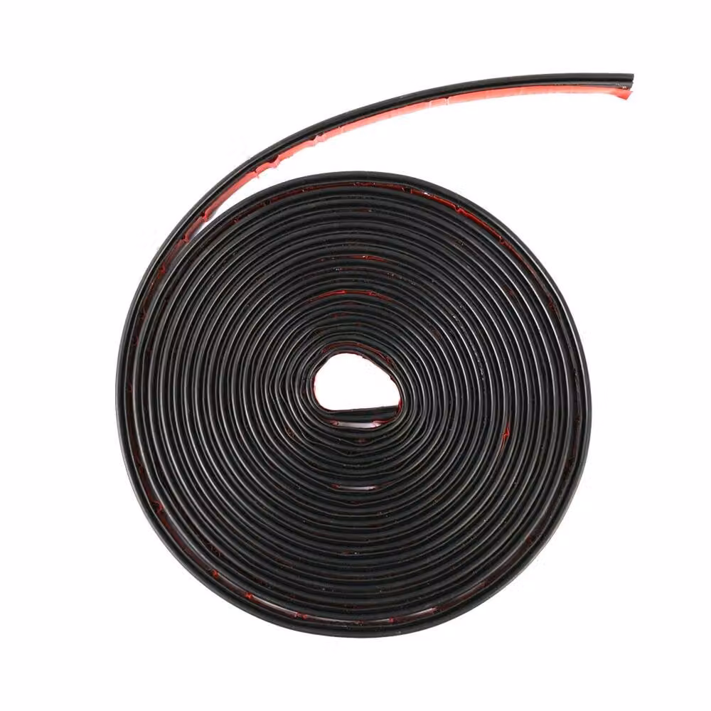 Havendro Black Self-Adhesive Silicone Rubber Door Seal Weatherproof Profile D Sealing Tape, 6 m – 3