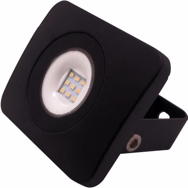 Loops PREMIUM Slim 10W LED Outdoor Floodlight, Black Aluminium Security Light, IP65 Waterproof