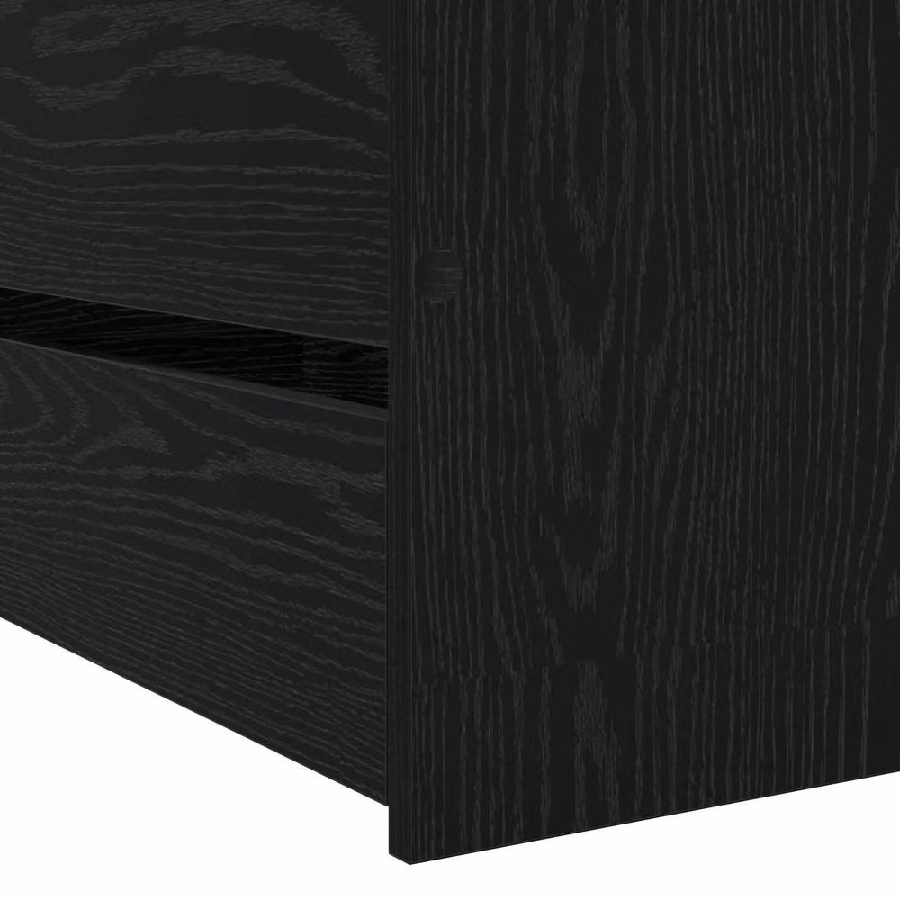 Berkfield Home Modern Bed Frame with Storage Drawers in Black Oak, W/D/H: 80 x 200 cm – 3