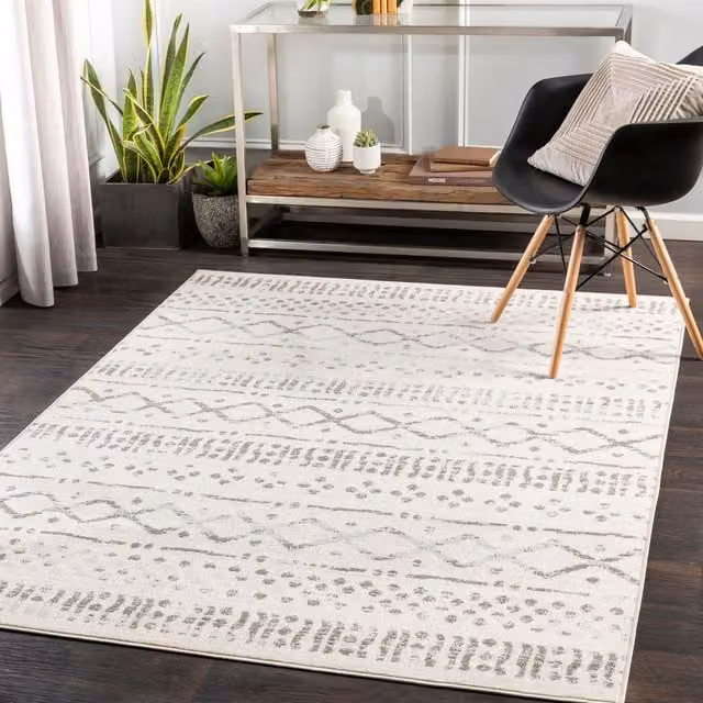 Livabliss Pisa-Global Abstract Modern Grey Rug, W: 200 cm, D: 275 cm – 1