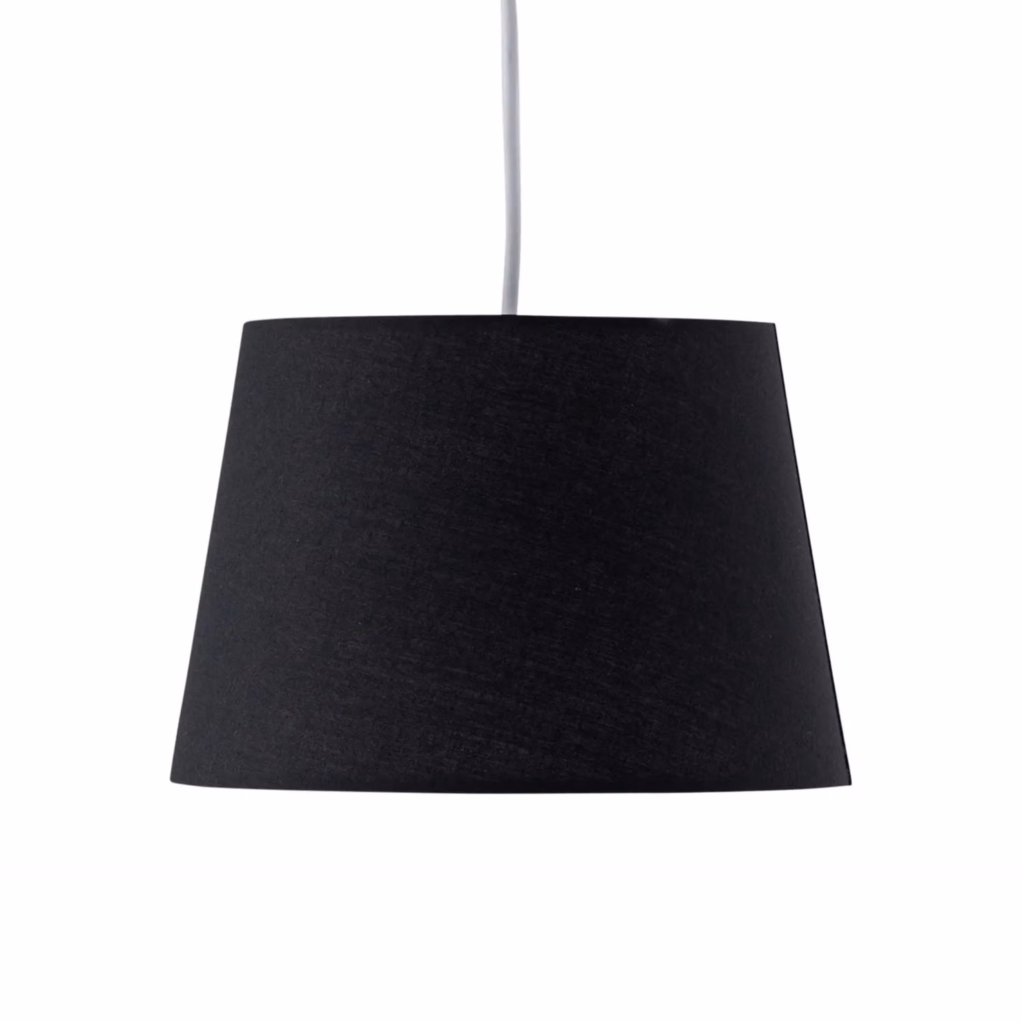 First Choice Lighting Black Cotton Tapered Cylinder Pendant Lamp Shade, Diameter: 23 cm – 2