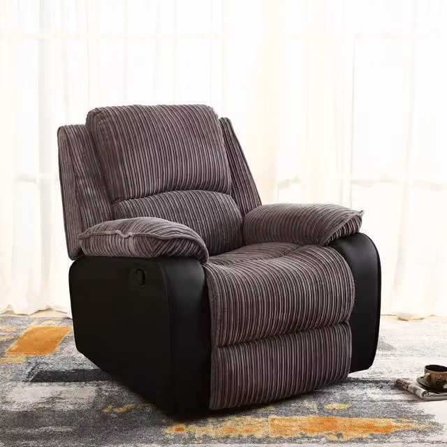 More4Homes Postana Manual Recliner Chair in Grey Jumbo Cord Fabric – 6