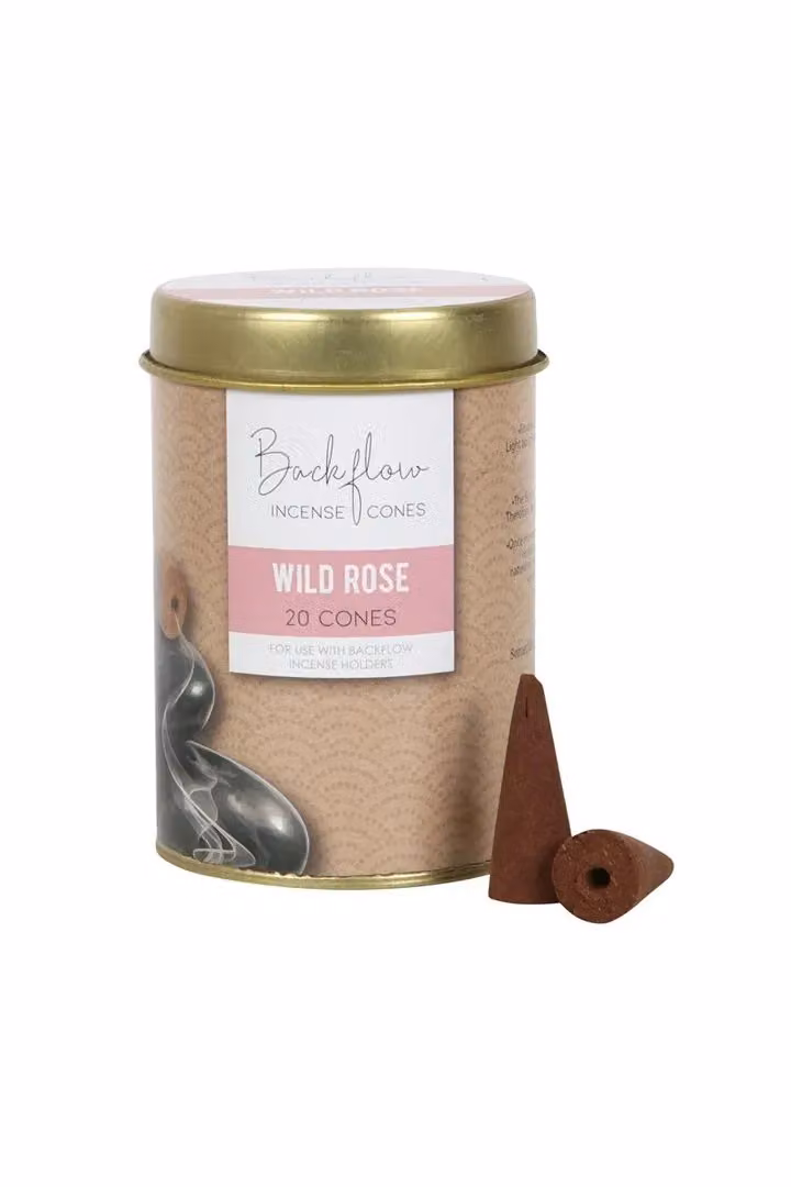 Elements Home Fragrance Wild Rose Jumbo Backflow Cones, 6 Tins, Brown – 2