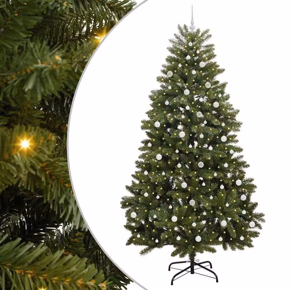 Berkfield Home Artificial Green Christmas Tree with Stand, Height: 240 cm, PVC and Metal – 2
