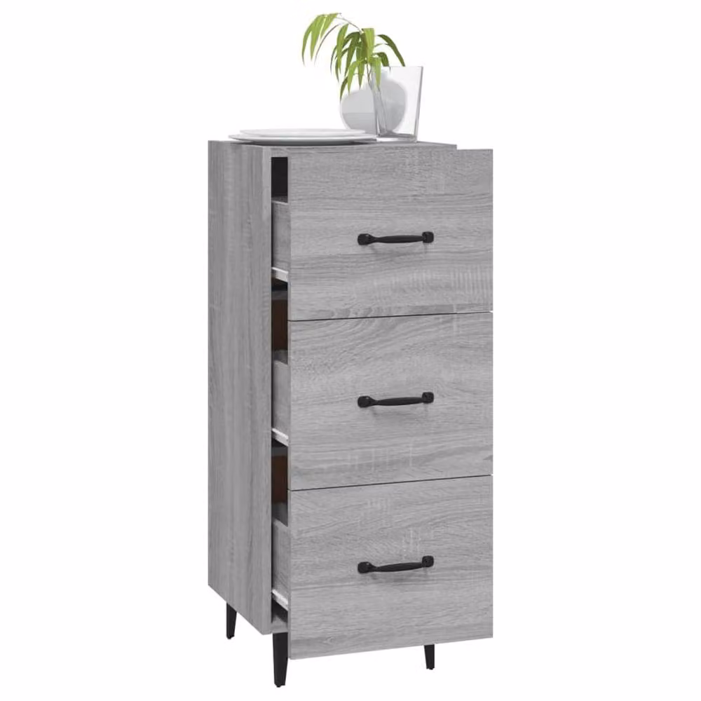 Berkfield Home Grey Sonoma Sideboard in Engineered Wood W/D/H: 34.5 x 34.5 x 90 cm – 3