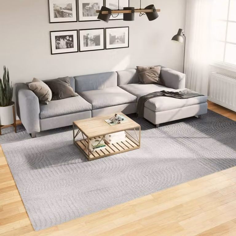 Berkfield Home IZA Short Pile Scandinavian Style Grey Rug, W: 240 cm, D: 340 cm