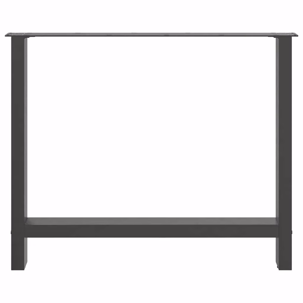 Berkfield Home Steel Coffee Table Legs in Anthracite and Black, 2 pieces, H: 72.5 cm x W: 90 cm – 3