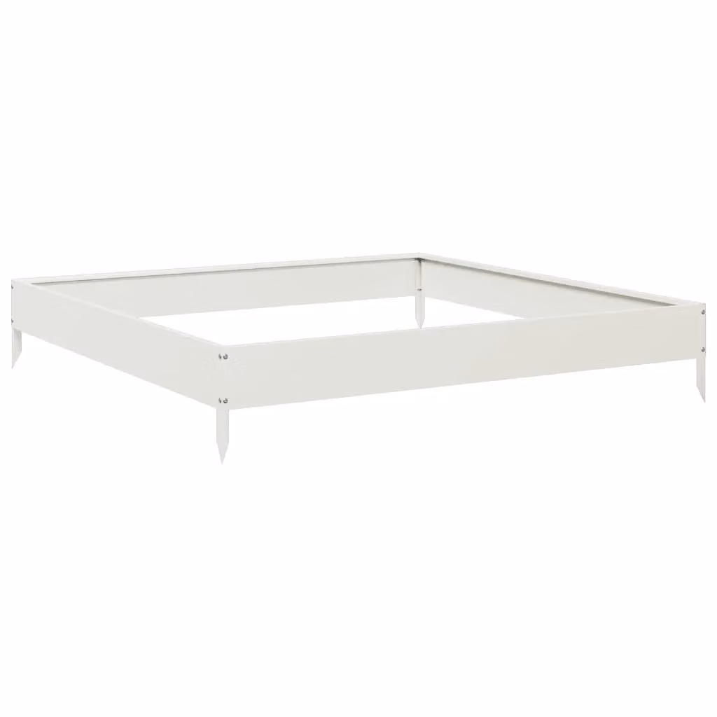 Berkfield Home Garden White Steel Raised Bed W/D/H: 100 x 100 x 18.5 cm – 2