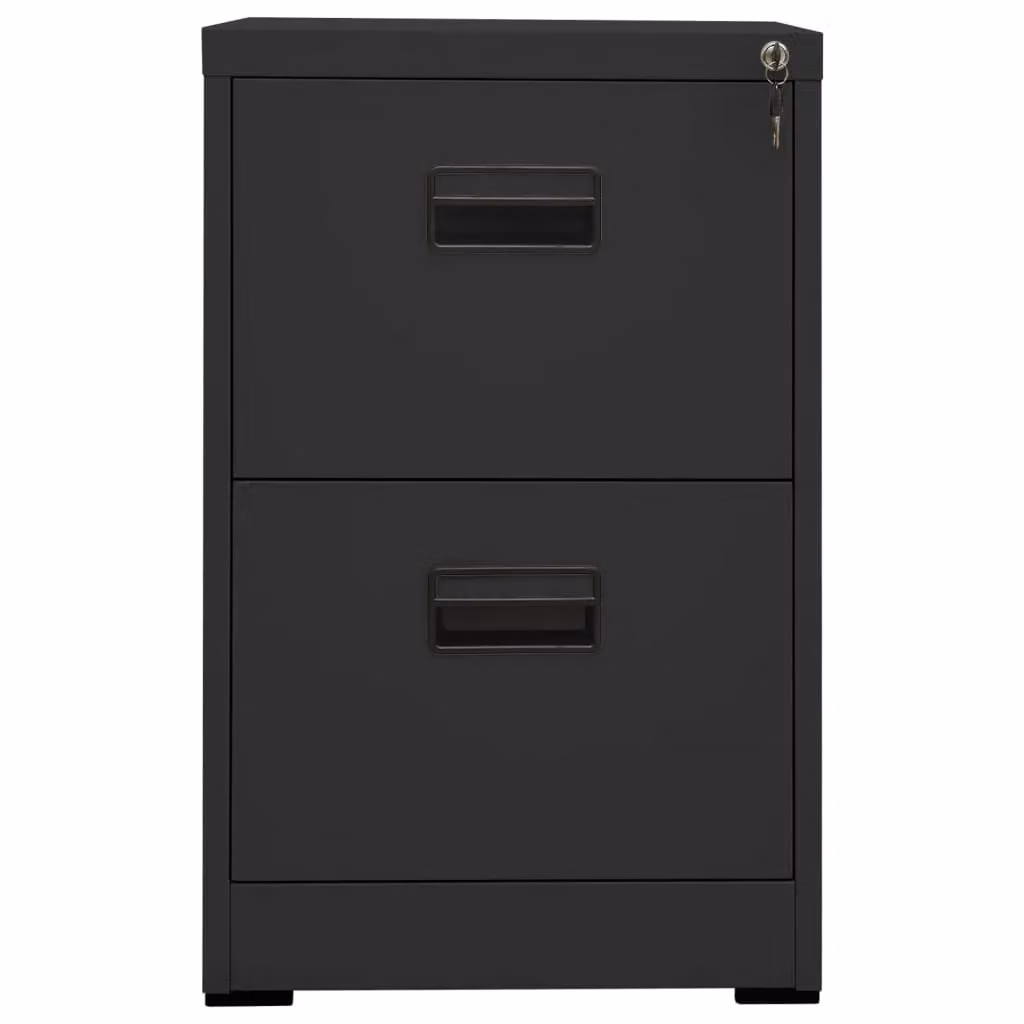 Berkfield Home Anthracite Steel Filing Cabinet with Lock, W/D/H: 46 x 62 x 72.5 cm – 2