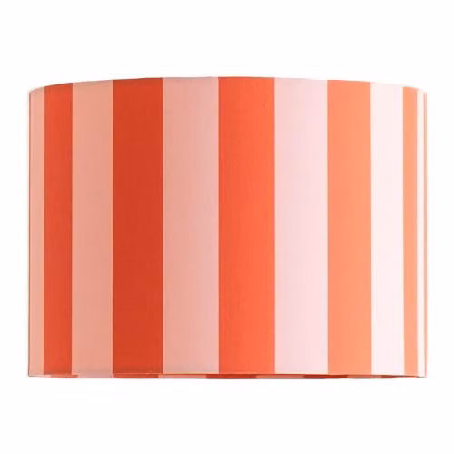 ValueLights Callie Colour Clash Orange and Pink Stripe Large Fabric Drum Lamp Shade, Shade Width: 29.5 cm