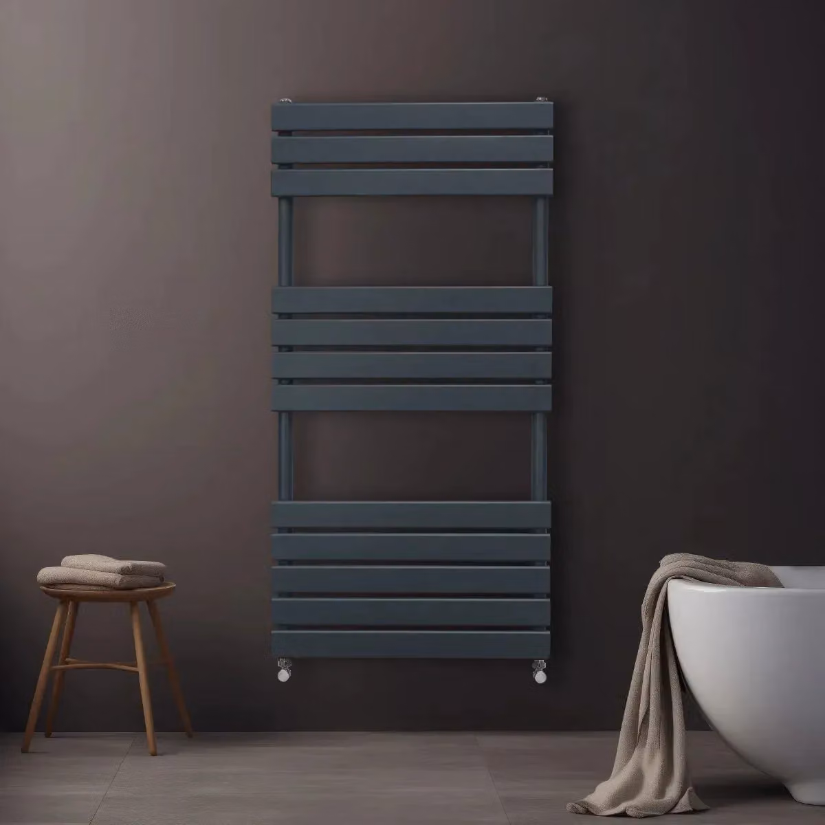 Monstershop Steel Towel Rail in Anthracite Grey, W/H: 60.0 x 120.0 cm – 7