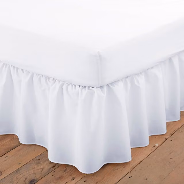 Charlotte Thomas Poetry Plain Dye Valance Sheet in White, King Size