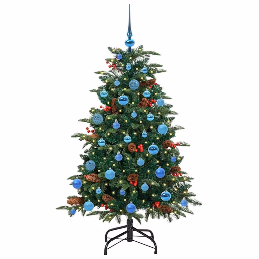 Berkfield Home Artificial Christmas Tree with 150 LEDs and Stand, Green, Height: 150 cm – 3