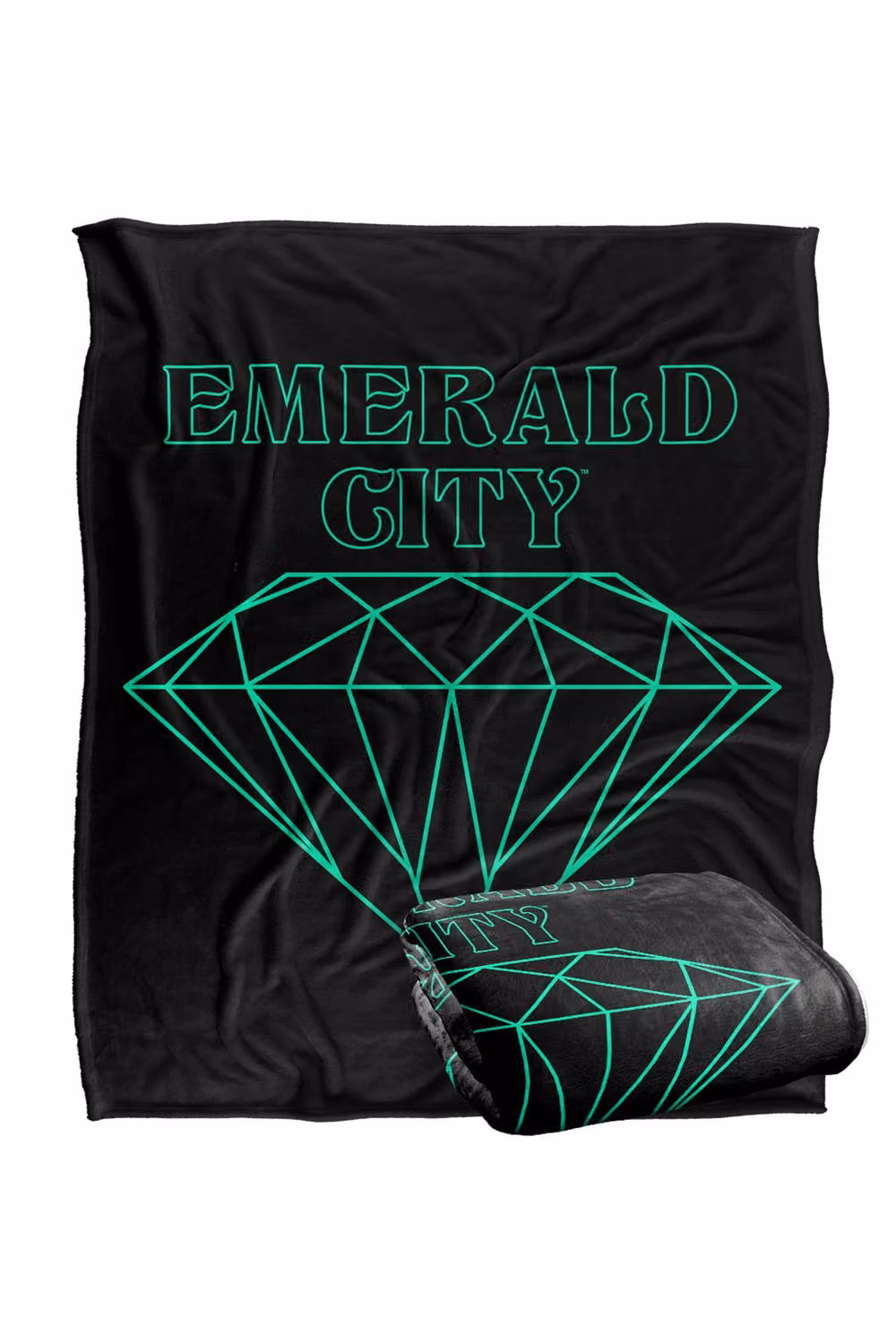 Warner Bros. The Wizard Of Oz Emerald City Line Logo Super Soft Fleece Throw Blanket, Multicolour, W/D/H: 152 x 127 cm – 7