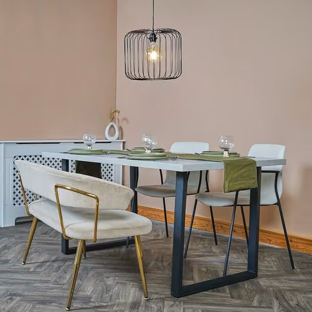 Ridgway Modern Cylinder Floor Lamp Shade in Matt Black, W/D/H: 32 x 38 x 38 cm