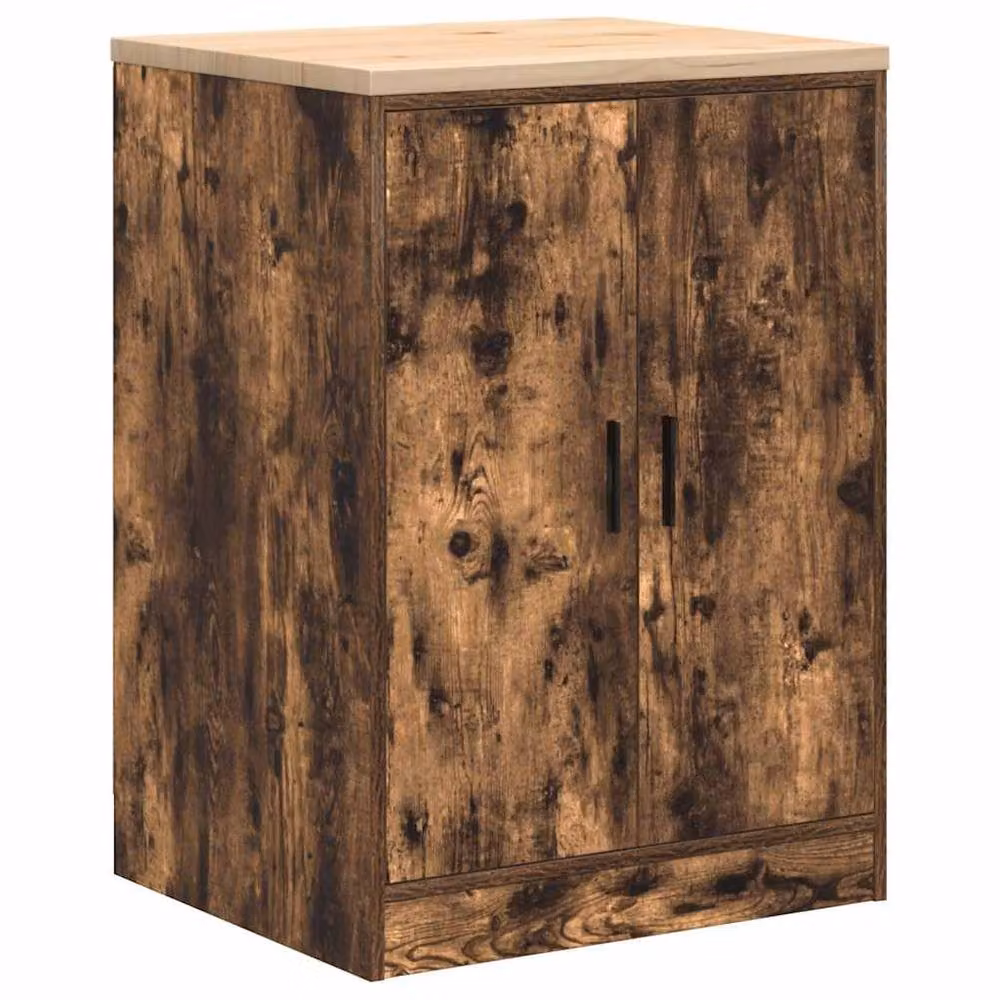 Berkfield Home Durable Garage Storage Cabinet in Smoked Oak Brown, W/D/H: 60 x 51 x 85 cm – 2