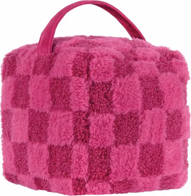 Check It Boucle Fleece Doorstop in Pinky Crush