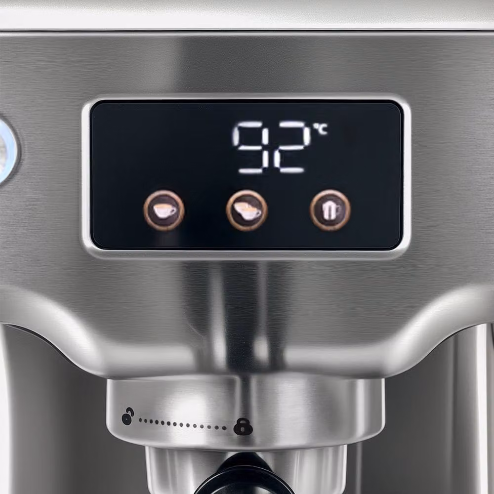 Spector Ultra Espresso Machine in Silver with LCD Touch Display, 20 Bar Pressure, Milk Frother and Removable Water Tank – 11