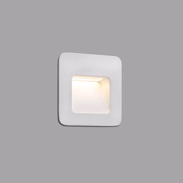 Netlighting Nase LED Outdoor Recessed Wall Light in White, IP44 Rated